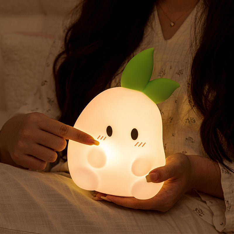 Huggwaii Squishy Silicone Schattige Radijs LED Nachtlamp - Perfect Cadeau voor Kinderen en Meisjes