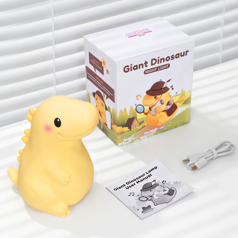 MeWaii® Squishy Silicone Smiley Gigantische Dinosaurus LED Nachtlamp - Perfect Cadeau voor Kinderen en Meisjes