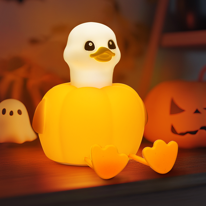 MeWaii® Pompoen Eend Silikon Squishy Nachtlamp Kleurrijk Slaap Cadeau