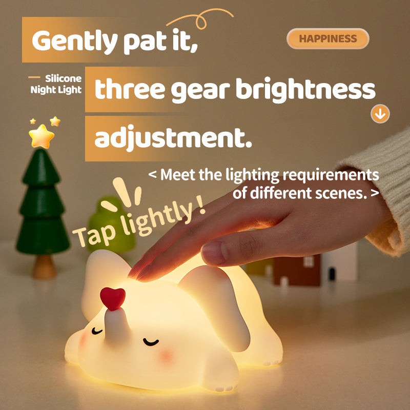 Huggwaii Squishy Silicone Liefde Olifant LED Nachtlamp - Perfect Cadeau voor Kinderen en Meisjes