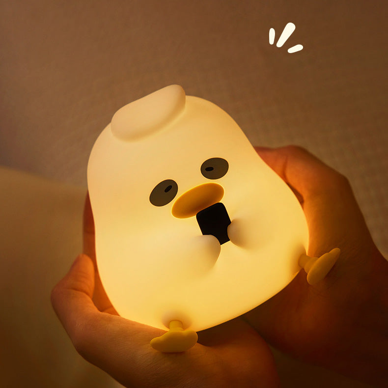 Huggwaii Squishy Silicone Nachtuil Eend LED Nachtlamp - Perfect Cadeau voor Kinderen en Meisjes