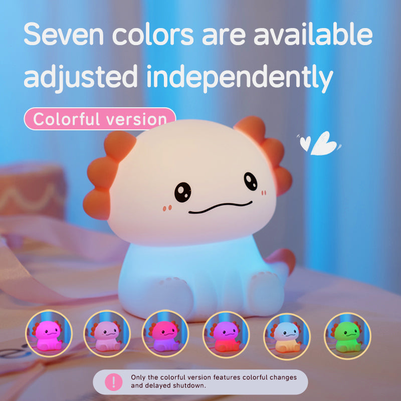 Huggwaii Axolotl Schattige Zachte Siliconen Nachtlamp Beste Cadeau voor Meisjes Kinderen