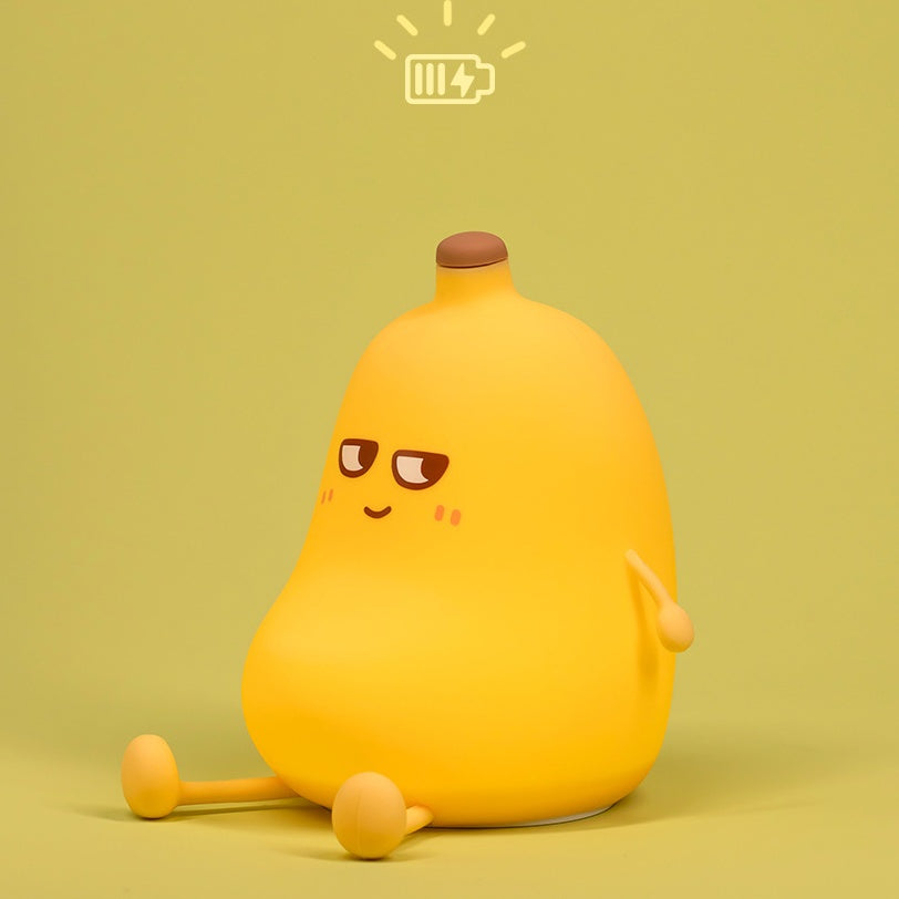 Huggwaii Squishy Silicone Banaan LED Nachtlamp - Perfect Cadeau voor Kinderen en Meisjes