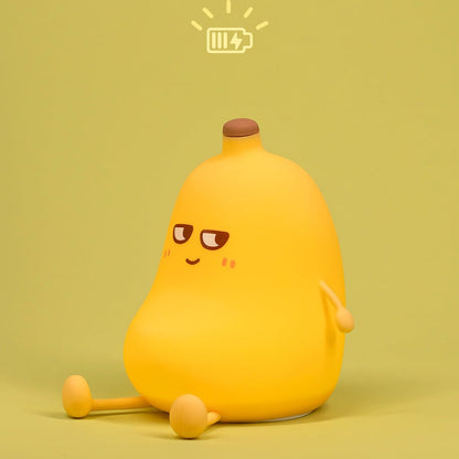Huggwaii Squishy Silicone Banaan LED Nachtlamp - Perfect Cadeau voor Kinderen en Meisjes
