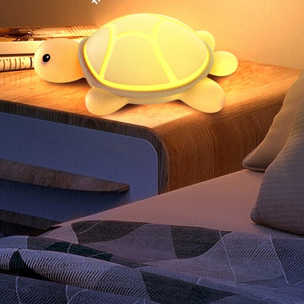 Huggwaii Squishy Silicone Schattige Schildpad LED Nachtlamp - Perfect Cadeau voor Kinderen en Meisjes