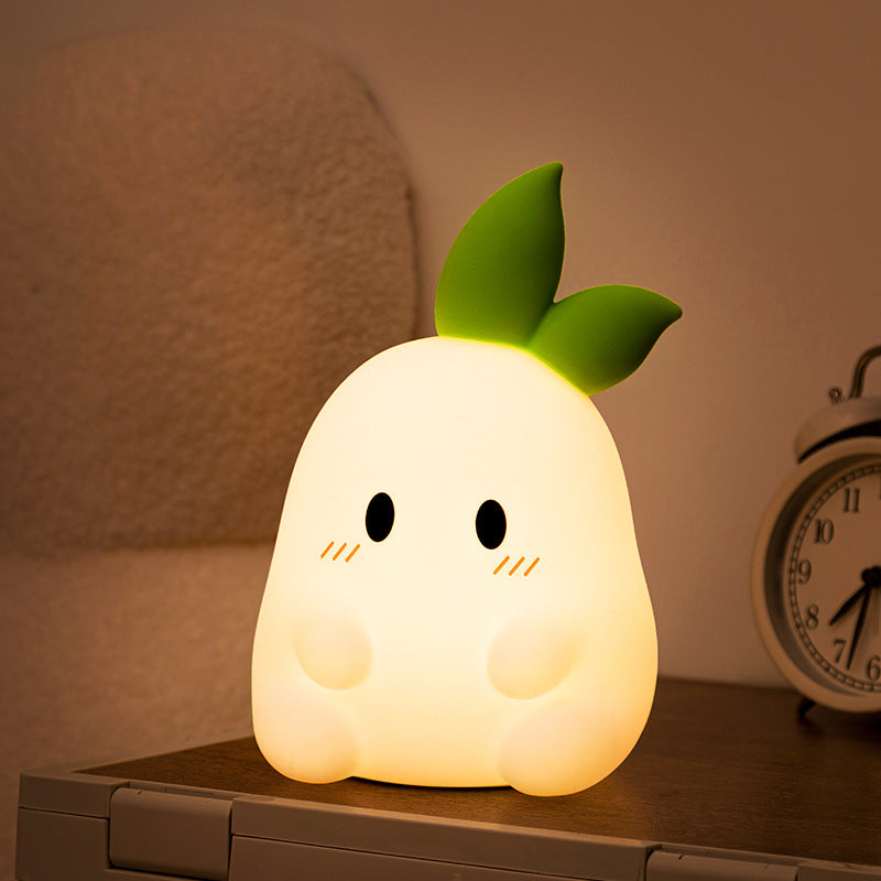 Huggwaii Squishy Silicone Schattige Radijs LED Nachtlamp - Perfect Cadeau voor Kinderen en Meisjes