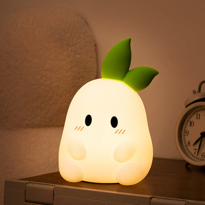 Huggwaii Squishy Silicone Schattige Radijs LED Nachtlamp - Perfect Cadeau voor Kinderen en Meisjes