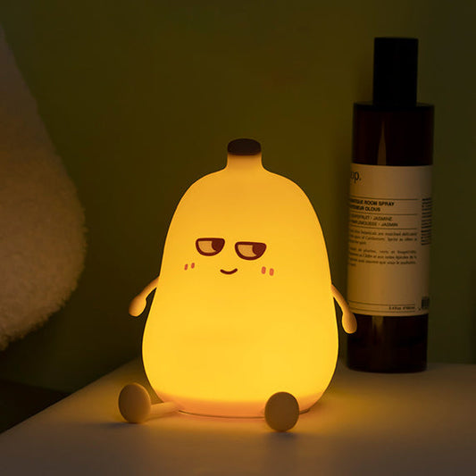 Huggwaii Squishy Silicone Banaan LED Nachtlamp - Perfect Cadeau voor Kinderen en Meisjes