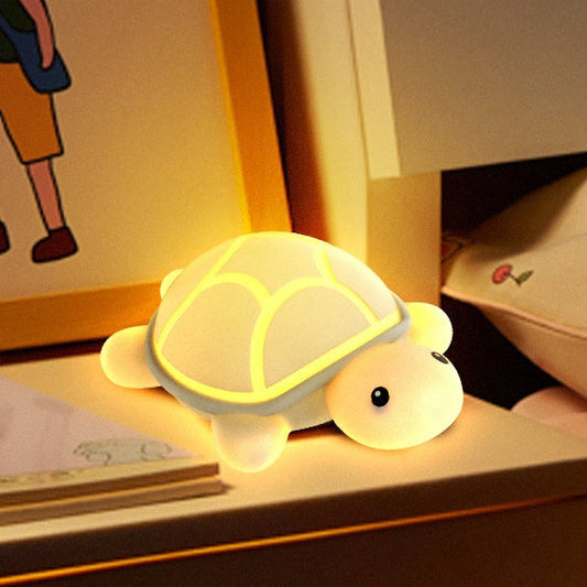 Huggwaii Squishy Silicone Schattige Schildpad LED Nachtlamp - Perfect Cadeau voor Kinderen en Meisjes
