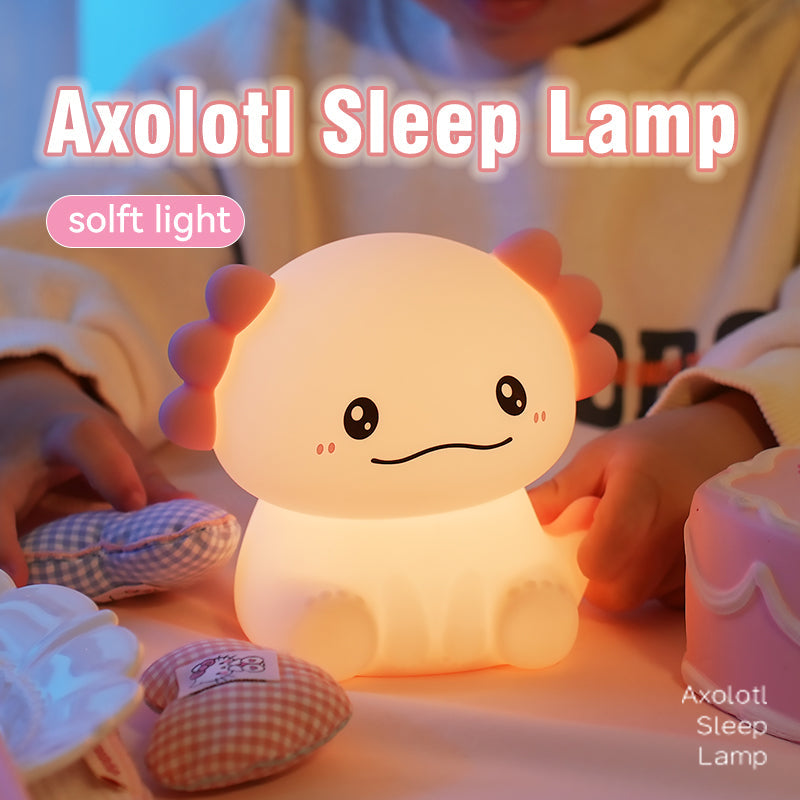 Huggwaii Axolotl Schattige Zachte Siliconen Nachtlamp Beste Cadeau voor Meisjes Kinderen