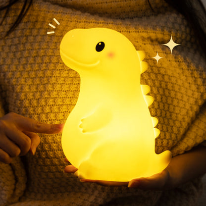 MeWaii® Squishy Silicone Smiley Gigantische Dinosaurus LED Nachtlamp - Perfect Cadeau voor Kinderen en Meisjes