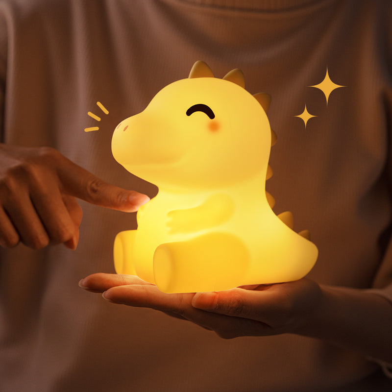 MeWaii® Squishy Silicone Dinosaur LED Nachtlamp - Perfect Cadeau voor Kinderen en Meisjes