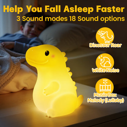 MeWaii® Squishy Silicone Smiley Gigantische Dinosaurus LED Nachtlamp - Perfect Cadeau voor Kinderen en Meisjes