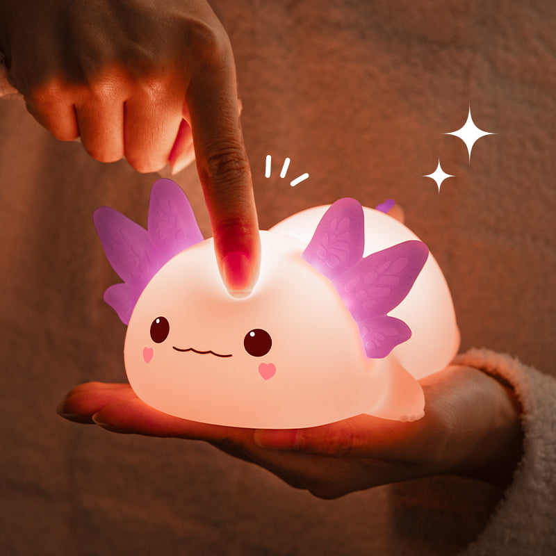 MeWaii® 2025 Beperkte Versie Axolotl Squishy Silicone Nachtlamp - Perfect Cadeau 🎁