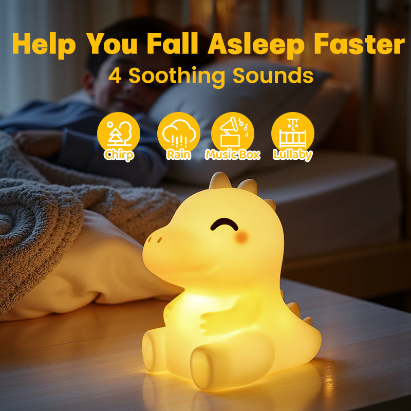 MeWaii® Squishy Silicone Dinosaur LED Nachtlamp - Perfect Cadeau voor Kinderen en Meisjes