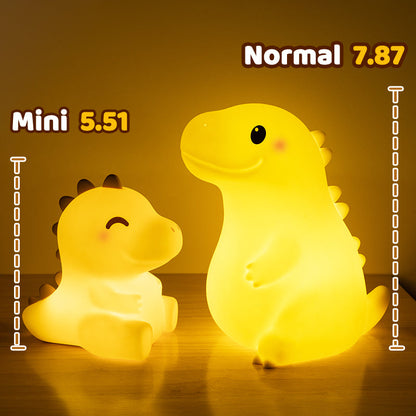 MeWaii® Squishy Silicone Smiley Gigantische Dinosaurus LED Nachtlamp - Perfect Cadeau voor Kinderen en Meisjes