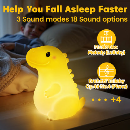 MeWaii® Squishy Silicone Smiley Gigantische Dinosaurus LED Nachtlamp - Perfect Cadeau voor Kinderen en Meisjes
