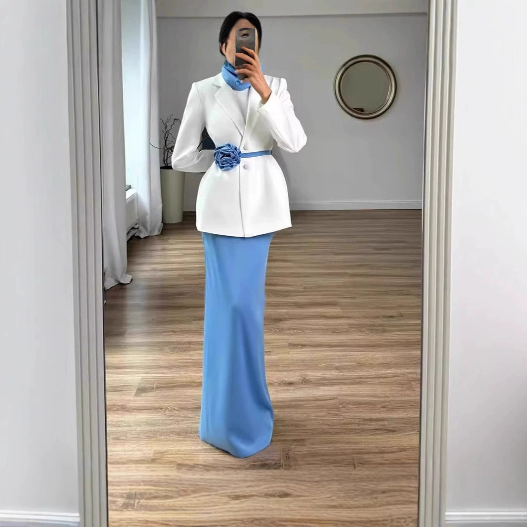 Chic à Petits Pois - Tenue fantaisie à pois – foulard inclus.