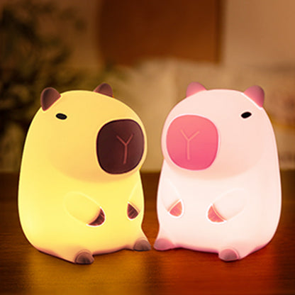 MeWaii® Capibara Vol met Capy Squishy Nachtlampfiguren Schattige Set DIY Bureau Collectie Perfect Cadeau