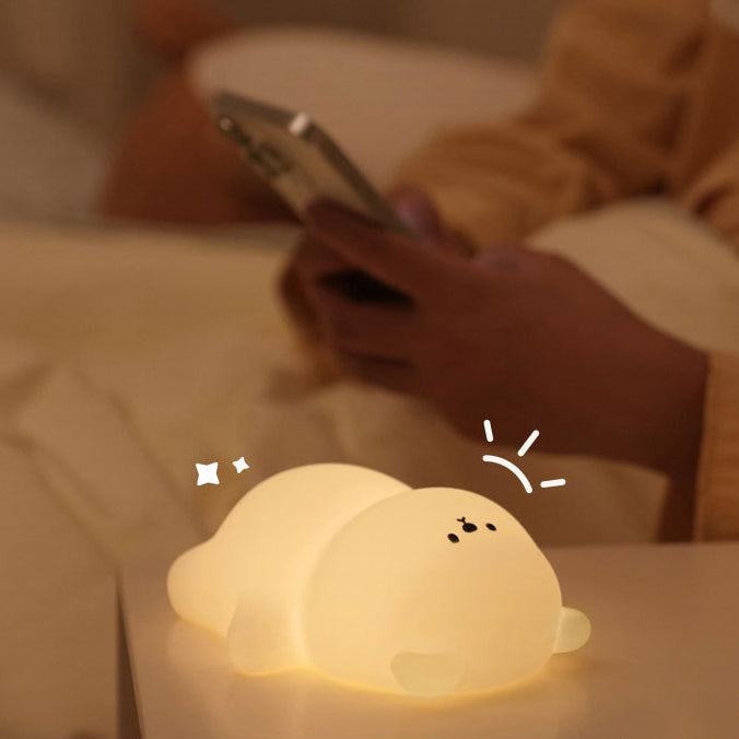 Dik Beertje Nachtlampje 8 kleuren LED Squishy Siliconen Tap Lamp Beste Cadeau voor Baby en Meisje