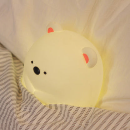 Huggwaii Squishy Silicone Knuffelbeer LED Nachtlamp - Perfect Cadeau voor Kinderen en Meisjes
