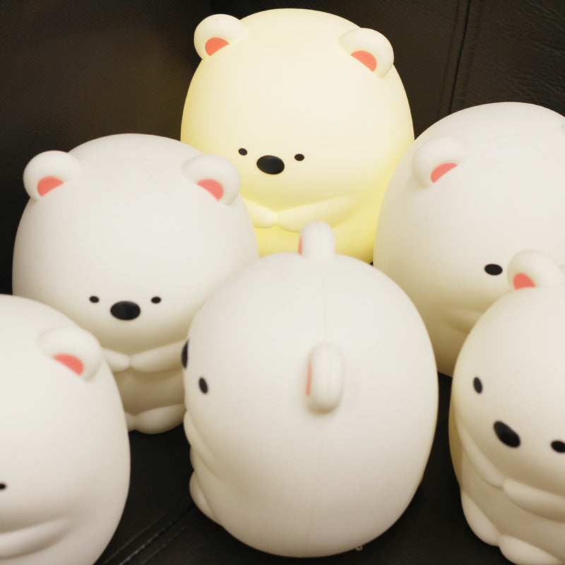 Huggwaii Squishy Silicone Knuffelbeer LED Nachtlamp - Perfect Cadeau voor Kinderen en Meisjes