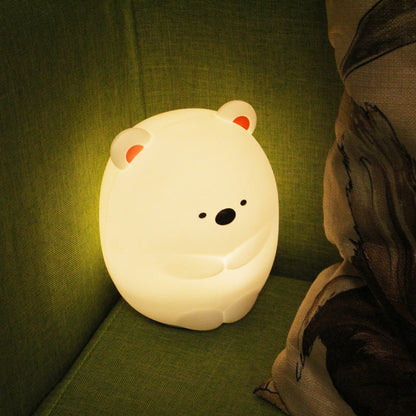 Huggwaii Squishy Silicone Knuffelbeer LED Nachtlamp - Perfect Cadeau voor Kinderen en Meisjes