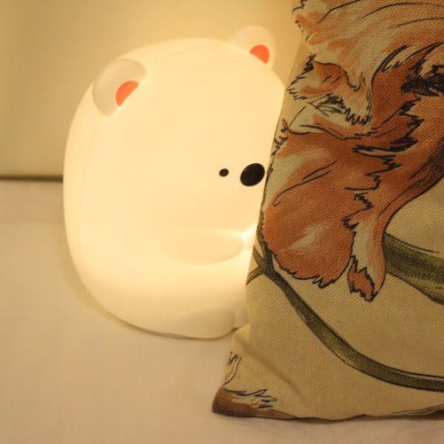 Huggwaii Squishy Silicone Knuffelbeer LED Nachtlamp - Perfect Cadeau voor Kinderen en Meisjes