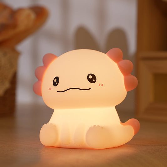 Huggwaii Axolotl Schattige Zachte Siliconen Nachtlamp Beste Cadeau voor Meisjes Kinderen