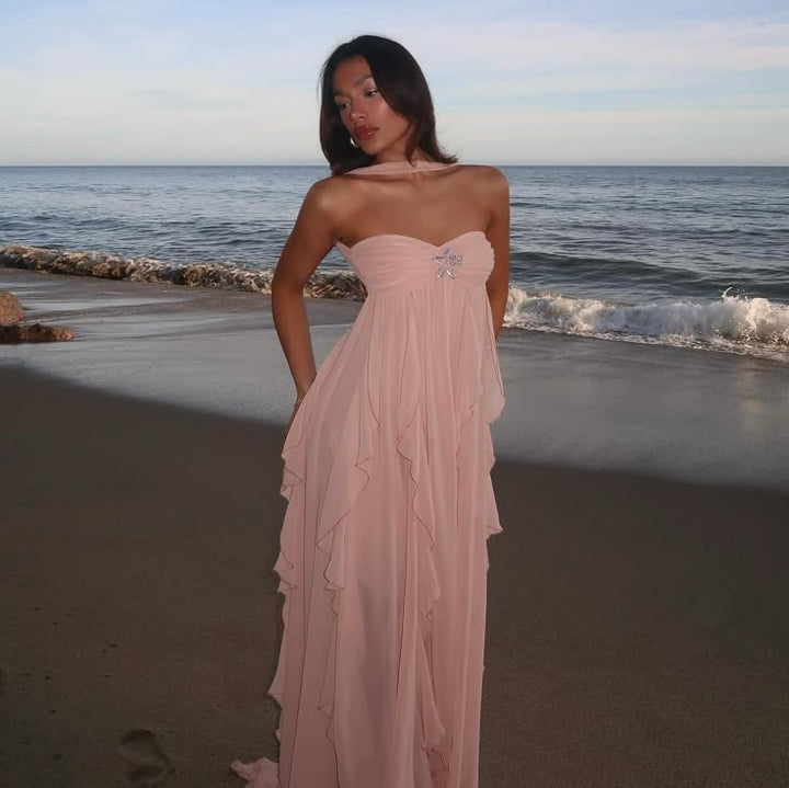 Éliane – Robe Bustier Volants