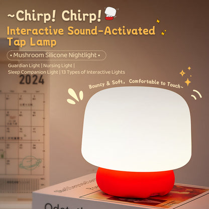 Huggwaii Champignon LED Squishy Tap Tap Nachtlamp