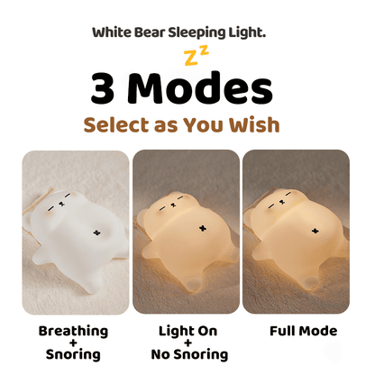 Huggwaii Ademende Beer Knuffelbare Squishy Silicone Slaapgenoot Geluid LED Nachtlamp Perfect Cadeau