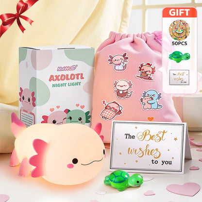 MeWaii® 2025 Beperkte Versie Axolotl Squishy Silicone Nachtlamp - Perfect Cadeau 🎁