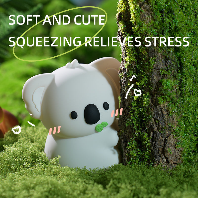Huggwaii Squishy Silicone Koala LED Nachtlamp - Perfect Cadeau voor Kinderen en Meisjes