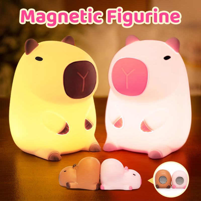 MeWaii® Capibara Vol met Capy Squishy Nachtlampfiguren Schattige Set DIY Bureau Collectie Perfect Cadeau