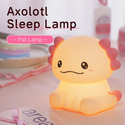 Huggwaii Axolotl Schattige Zachte Siliconen Nachtlamp Beste Cadeau voor Meisjes Kinderen