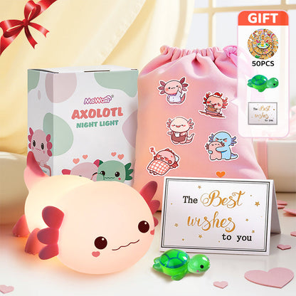 MeWaii® 2025 Beperkte Versie Axolotl Squishy Silicone Nachtlamp - Perfect Cadeau 🎁