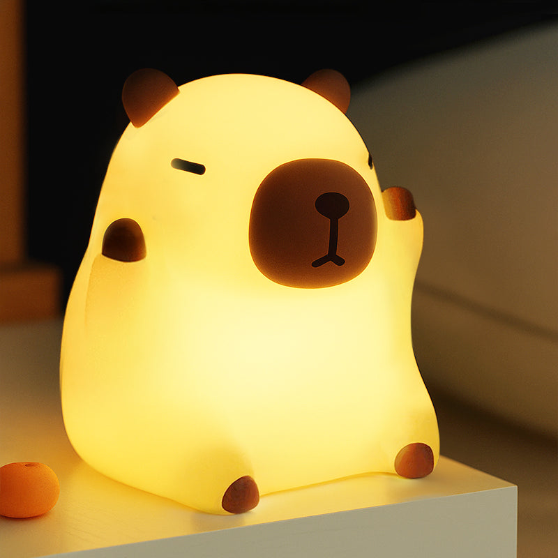 MeWaii® Capibara Vol met Capy Squishy Nachtlampfiguren Schattige Set DIY Bureau Collectie Perfect Cadeau
