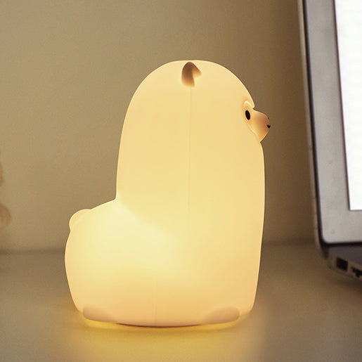 Huggwaii Squishy Silicone Alpaca LED Nachtlamp - Perfect Cadeau voor Kinderen en Meisjes