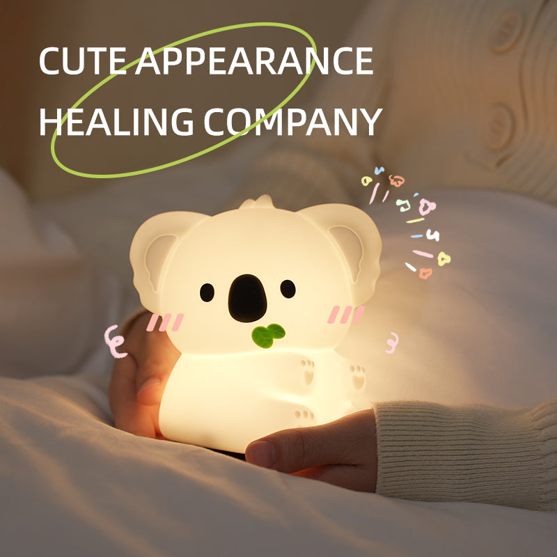 Huggwaii Squishy Silicone Koala LED Nachtlamp - Perfect Cadeau voor Kinderen en Meisjes