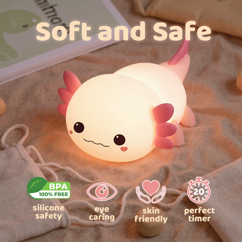 MeWaii® Axolotl Schattige Squishy Nachtlamp - Perfect Cadeau 🎁