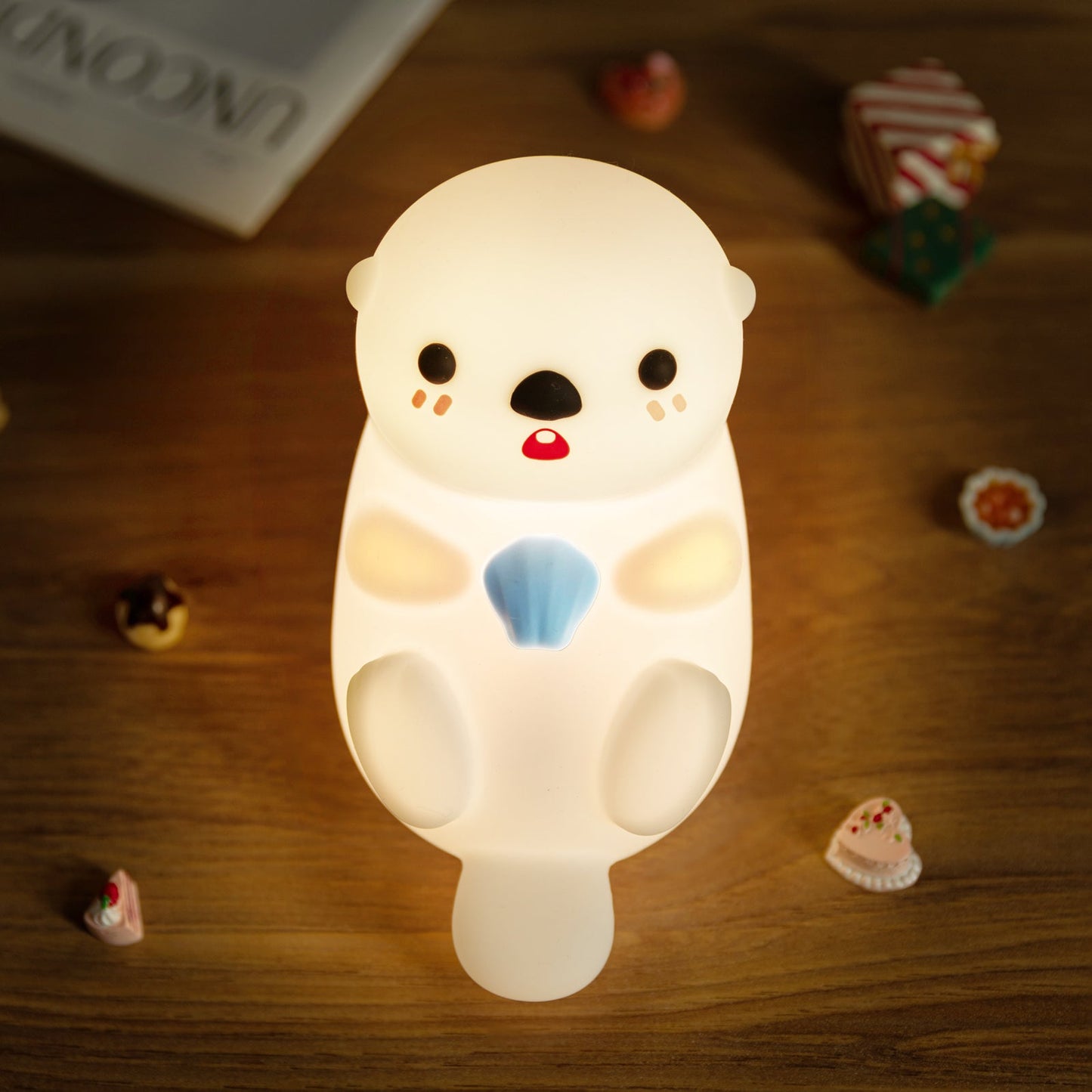 MeWaii® Otter Squishy Silicon LED Nachtlamp Limited - Tap Lamp, Beste Cadeau voor Kinderen en Meisjes