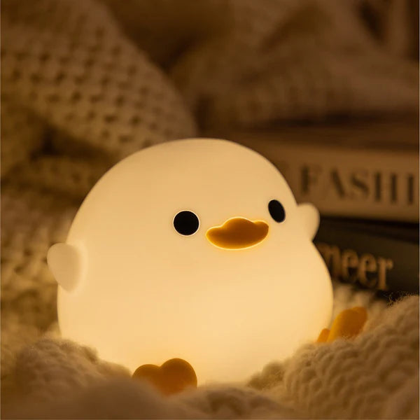 Huggwaii Schattige Eend LED Squishy Nachtlampje Voor Geschenk USB Oplaadbare Eend Lamp