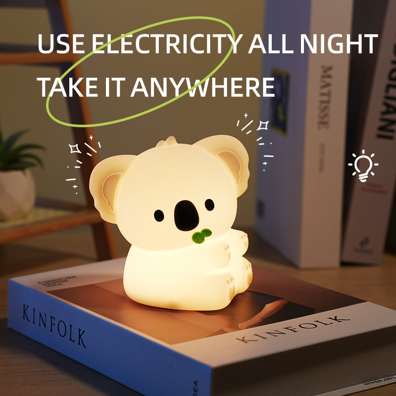 Huggwaii Squishy Silicone Koala LED Nachtlamp - Perfect Cadeau voor Kinderen en Meisjes