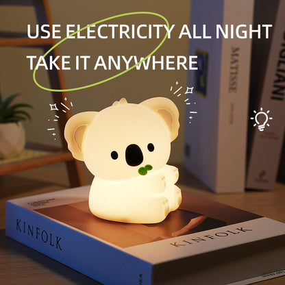Huggwaii Squishy Silicone Koala LED Nachtlamp - Perfect Cadeau voor Kinderen en Meisjes