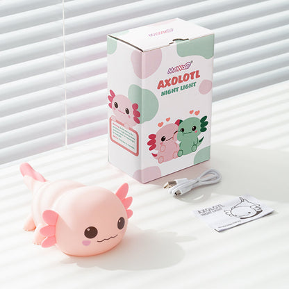 MeWaii® 2025 Beperkte Versie Axolotl Squishy Silicone Nachtlamp - Perfect Cadeau 🎁