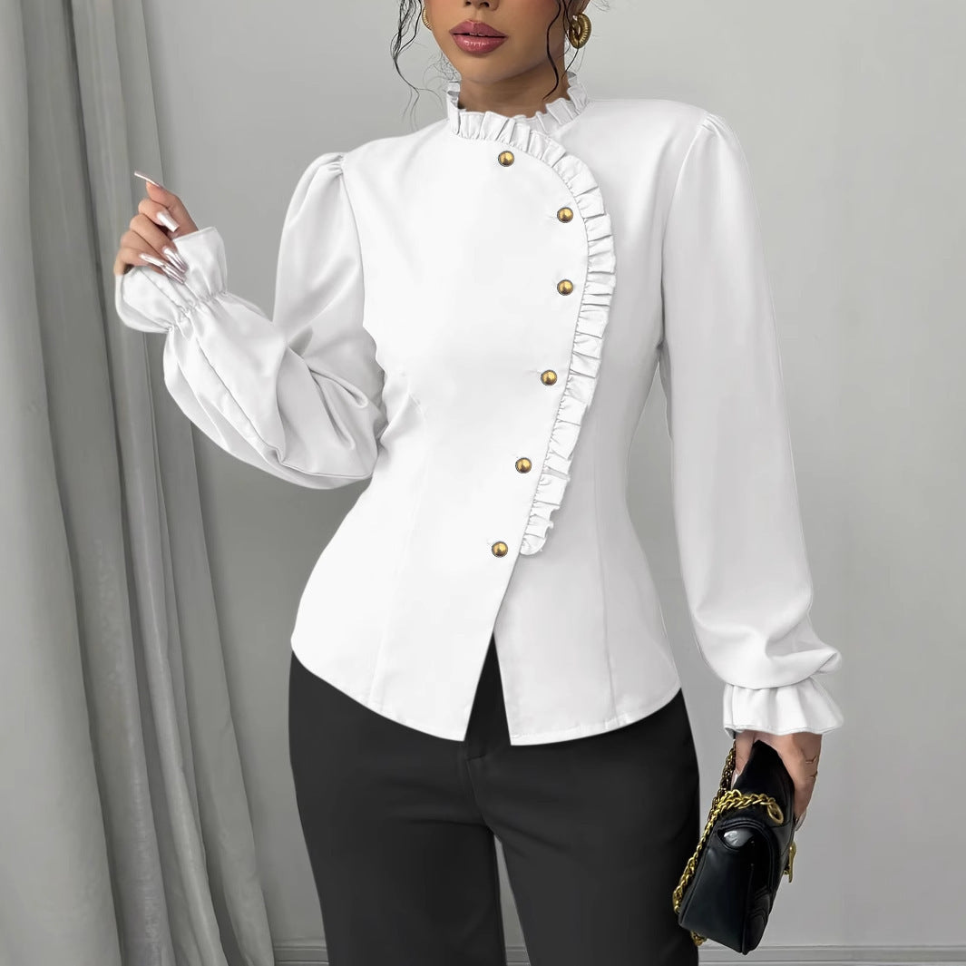 Col Couture - Chemisier moderne et raffiné.