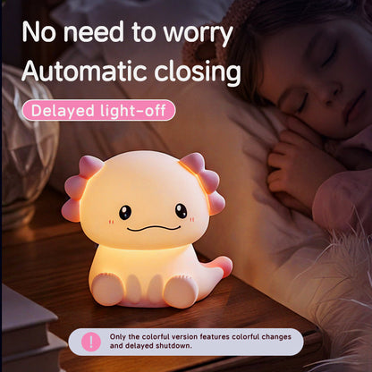 Huggwaii Axolotl Schattige Zachte Siliconen Nachtlamp Beste Cadeau voor Meisjes Kinderen