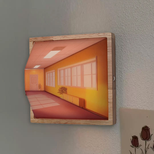3D Brilvrije Galerij Optische Illusie Wandlamp & Nachtlamp