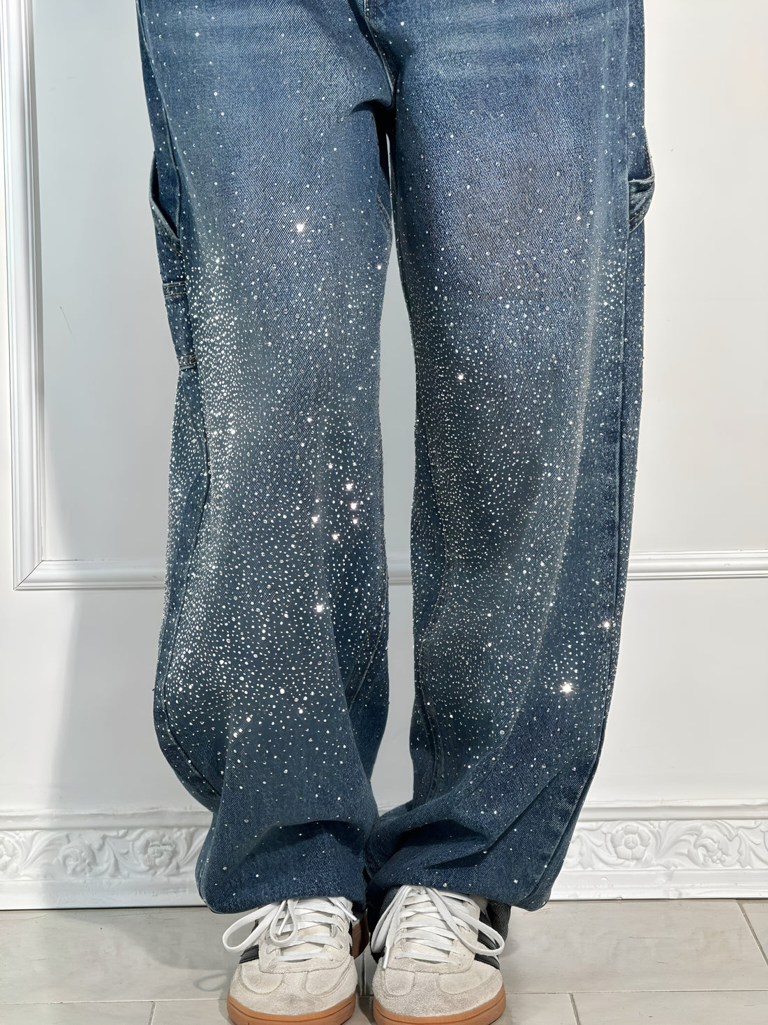 Ballon - Jean en denim brillant